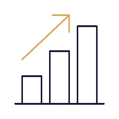 Wired outline 152 bar chart arrow hover growth  9 
